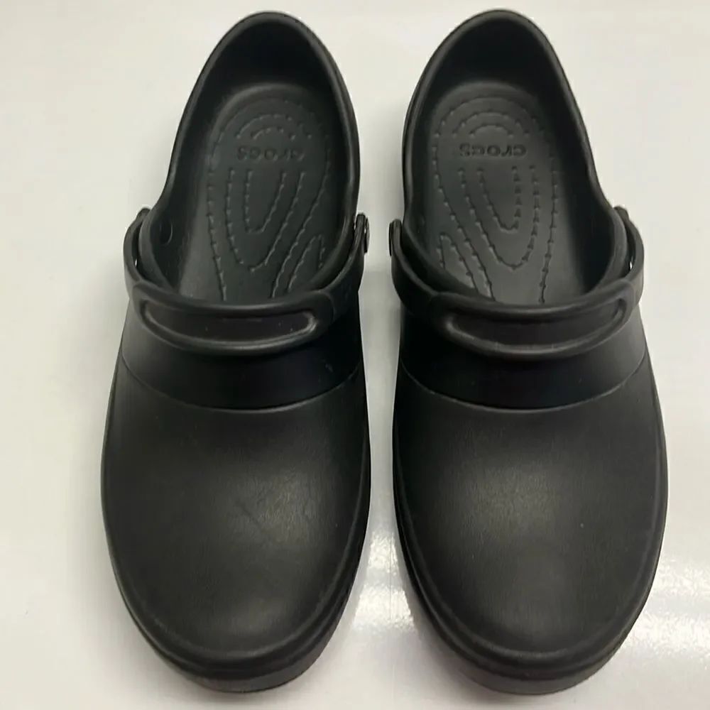 Crocs Black Mercy Slip On Slip Resistant Chef/Medical Work Shoes Women's Size 11